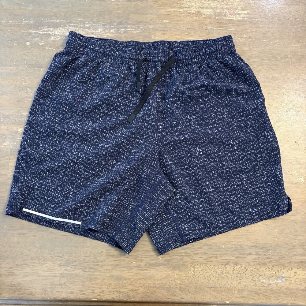 Bear Bottom Men's Run Short v2 7" Shorts Size Large Blue Performance Gym